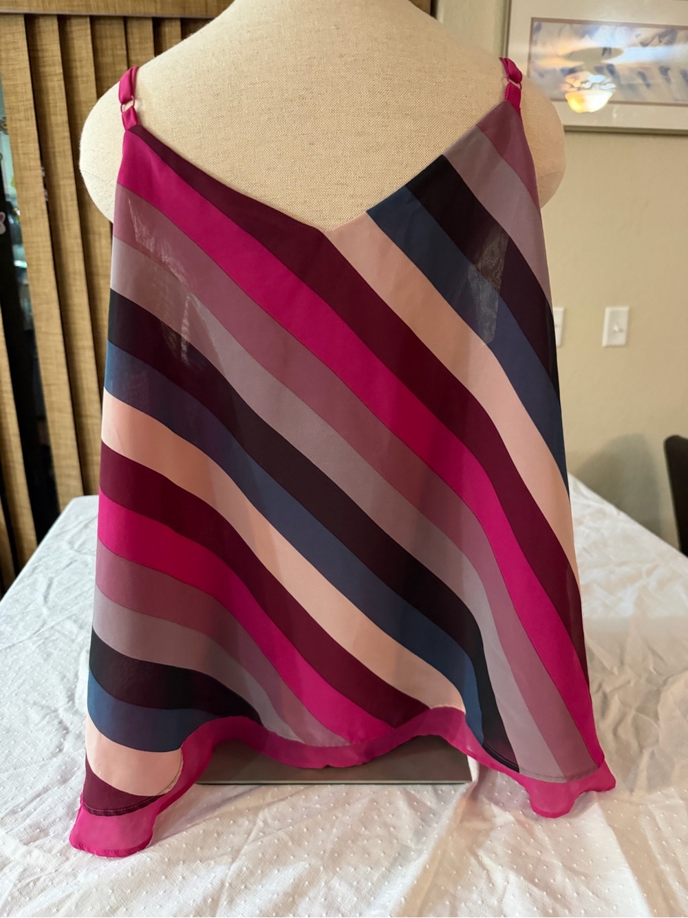 torrid Pink, Navy & Plum Diagonal Stripe Circle Cami - Picture 2 of 2